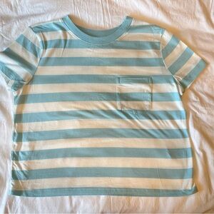 NWOT a.n.a Blue and White Striped Short Sleeve Tee